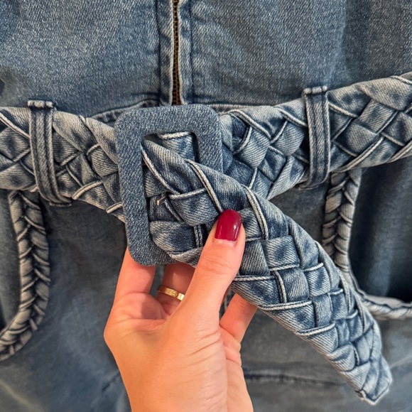 Blue Denim Zip-Up Dress - Picture 4 of 5